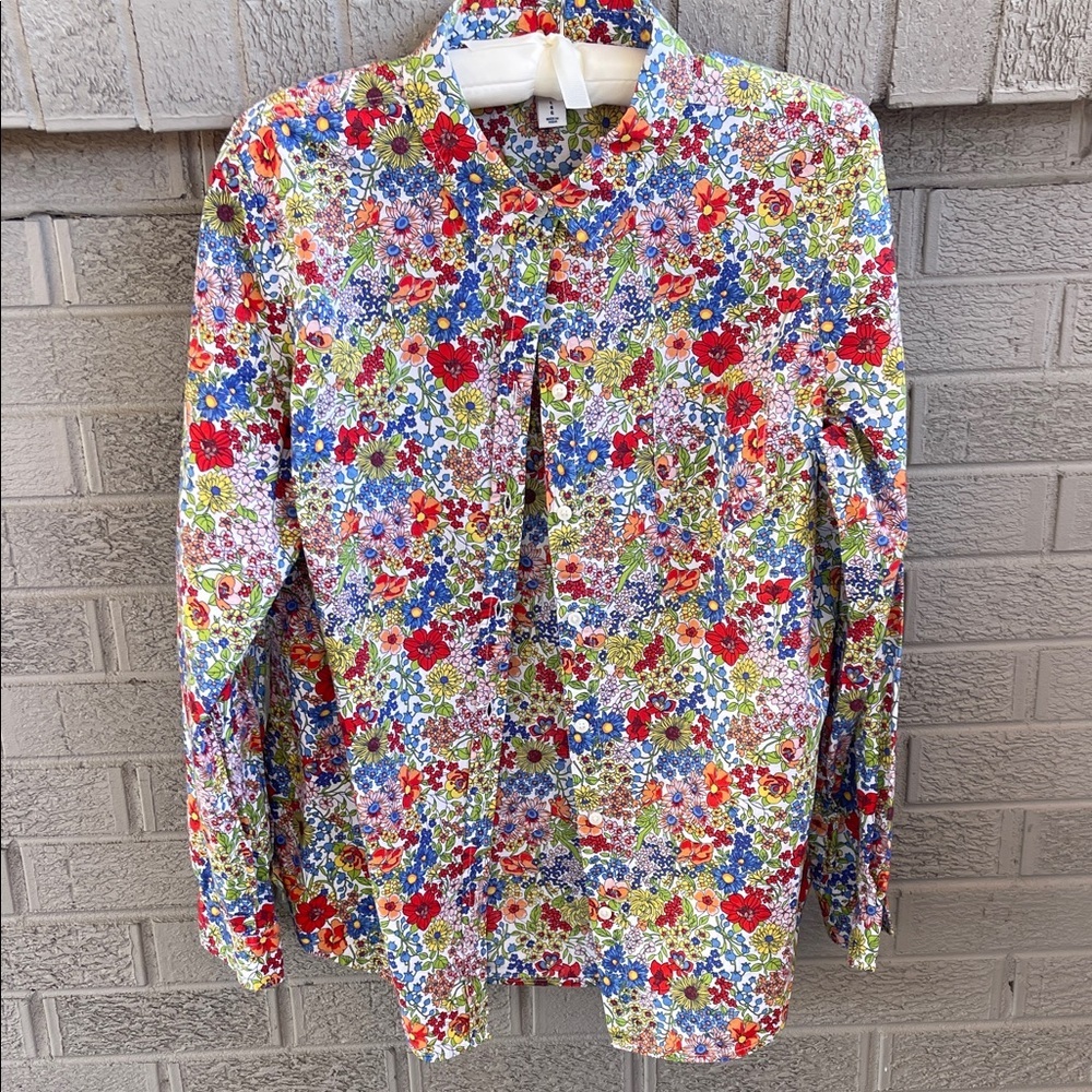 Old Navy Colorful Floral 100% Cotton Button-Down Shirt- L